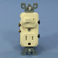 Leviton Almond TAMPER RESISTANT COMMERCIAL Wall Toggle Light Switches Outlet Receptacle 15A T5225-A