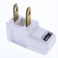 Eagle White Faded Plug Right Angle Side Mount 15A Non-Polarized 1-15P BP2600W