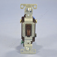Cooper Wiring Devices Brown Toggle Wall Light Switch 3-WAY Quiet 15A 120V 1303-7B Bulk