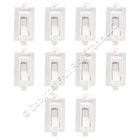 10 Eaton White Polycarbonate Color Change Kits for TAL06P Dimmer Switch TCK3-W