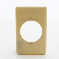 Hubbell Ivory UNBREAKABLE 2.15" Diameter Receptacle Wallplate Mid-Size Single Outlet Cover NPJ724I