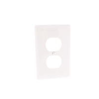 Hubbell "Office White" UNBREAKABLE Duplex Receptacle Wallplate Mid-Size Outlet Cover NPJ8OW