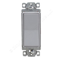 Bryant/Hubbell Gray Industrial Decorator Rocker Wall Light Switch DOUBLE POLE 20A 120/277V 9902GRY