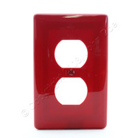 Hubbell RED! UNBREAKABLE Duplex Receptacle Wallplate Mid-Size Outlet Cover NPJ8R