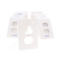 25 Hubbell "Office White" UNBREAKABLE Duplex Receptacle Wallplate Mid-Size Outlet Covers NPJ8OW