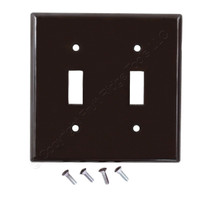 Leviton Brown EXTRA DEEP 2-Gang Toggle Switch Cover Wall Plate Switchplate 85309