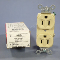 New Pass & Seymour Ivory COMMERCIAL Duplex Receptacle Outlet 5-15 15A 125V Boxed