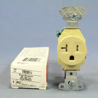 Pass & Seymour Ivory Tamper Resistant Commercial Straight Blade Single Receptacle Outlet NEMA 5-20R 20A 125V TR5351-I
