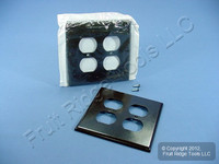 2 Leviton MIDWAY 2-Gang Brown Duplex Receptacle Wallplate Outlet Covers 80516