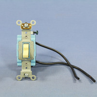 Leviton Ivory INDUSTRIAL PIGTAIL Single Pole Toggle Light Switch 15A 120/277V AC 1241-2I