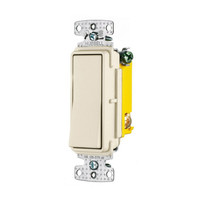 Hubbell Light Almond Decorator Rocker Wall Light Switch Single Pole 15A RSD115LA