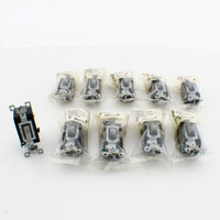 10 Hubbell Bryant Gray COMMERCIAL Toggle Wall Light Switches 3-Way 15A 120/277V CS1203GY