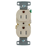 Hubbell Lt Almond TAMPER RESISTANT Receptacle Outlet X-Clamp 15A Bulk RR15SLATRX