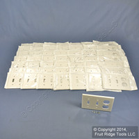 50 Leviton White 3-Gang Combination 1-Receptacle 2-Switch Cover Wallplates 88021