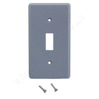 Hubbell/Carlon Toggle Switch Handy Box Cover Wallplate Switchplate Gray HB1SW