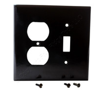 Eagle Brown Mid-Size UNBREAKABLE Toggle Switch Duplex Outlet Cover Wallplate PJ18B