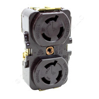 Hubbell Twist Locking Duplex Receptacle Outlet NEMA L6-15R 15A 250V HBL4550XSM2