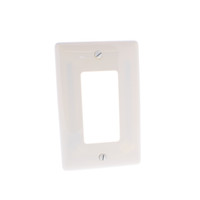 Hubbell "Office White" 1-Gang Decorator UNBREAKABLE Mid-Size Wallplate GFCI Rocker Switch Cover NPJ26OW