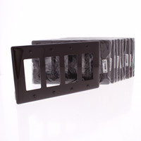 10 Hubbell Brown 4-Gang UNBREAKABLE Decorator/Rocker Switch Cover Mid-Size GFCI Wallplates NPJ264