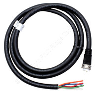 Hubbell 6ft Mini-Quick Connect Cord Pigtail Cable Male Plug 16/6 HPMS06106