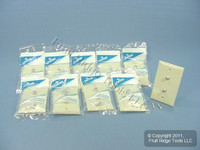 10 New Leviton Ivory Dual Coaxial Cable CATV Wallplate Duplex Video Jack 80782-I