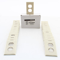 25 Pack Eastman Ivory Duplex Receptacle Outlet Thermoplastic Nylon Wallplate