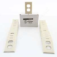 25 Pack Eastman Ivory Duplex Receptacle Outlet Thermoplastic Nylon Wallplate