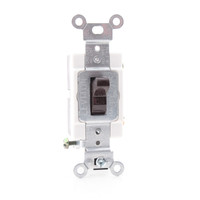 Leviton Brown COMMERCIAL Quiet Toggle Wall Light Switch 15A CS115-2 Boxed