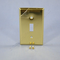 Mulberry Polished Solid BRASS 1-Gang Toggle Switch Cover Wallplate Switchplate 64071