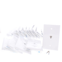 15 New Eaton White Mid-Size 1-Gang Flush Mount 4-Wire Telephone Jack Wallplate Covers 3533-4W