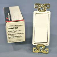 Cooper White COMMERCIAL Decorator Quiet Rocker Wall Light Switch 20A 120/277V 7621W