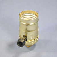Eagle Electric Turn Knob 3-WAY Light Socket Brass Lamp Holder Electrolier 1/8" IPS 27 tpi Mount 925ABD