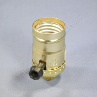 Eagle Electric Turn Knob 3-WAY Light Socket Brass Lamp Holder Electrolier 1/8" IPS 27 tpi Mount 925ABD