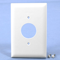 Pass and Seymour White UNBREAKABLE TradeMaster 1.406" Receptacle Jumbo Nylon Wallplate Outlet Cover TPJ7-W