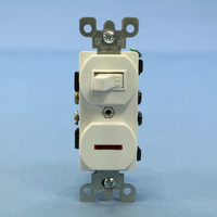 New Do It Best White Single Pole Toggle Light Switch w/ Large Pilot Light 500615