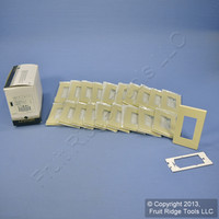 20 Leviton Ivory 1-Gang Decora Snap-On Screwless GFCI Wallplate Covers Polycarbonate Plastic Commercial Grade 80301-SI