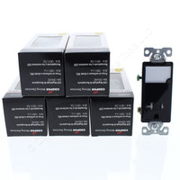 6 Cooper Black Thermoplastic Flush Mount Tamper Resistant Nightlight Receptacles Combo 5-20R 20A 125V B&S 2P3W TR7736BK