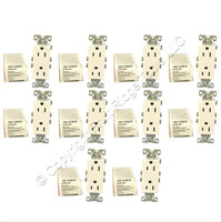10 Cooper White Decorator Receptacle Duplex Outlets NEMA 5-15R 15A 125V Boxed