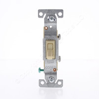 Eaton Ivory Single Pole Toggle Wall Light Switch CO/ALR Aluminum 15A 5221-7V
