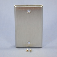 Mulberry Type 430 Stainless Steel Standard 1-Gang BLANK Cover Wallplate Box Mount 97151