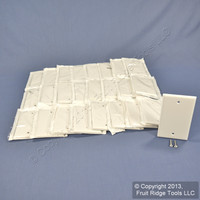 25 Leviton White Residential Blank Cover Wallplates Box Mounts 88014