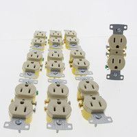 10 Hubbell Ivory Residential Duplex Receptacle Outlets NEMA 5-15R 15A 125V RR15I