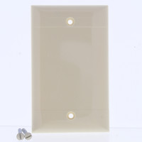 P&S TrademasterIvory 1-Gang UNBREAKABLE Blank Cover Box Mount Wallplate TP13-I