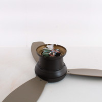 Minka F518-ORB Flush Mount Oil-Rubbed Bronze 3-Blade Ceiling Fan w/100w Light