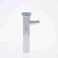 Keeney 54SSN Slip Joint Branch Tailpiece 1.5"x8" 22ga Satin Nickel Chrome Plated