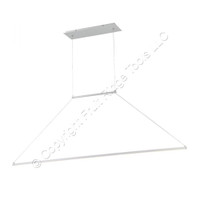WAC Lighting PD-4547-AL 47" Wide Integrated Brushed Aluminum Linear Chandelier