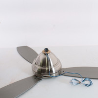 Minka F577-BNW Outdoor Ceiling Fan 52" Brushed Nickel Wet Finish 3-Blades Light