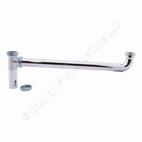Keeney 21" Continuous Waste 1-1/2" End Outlet Slip-Joint 20Ga Chrome Plated