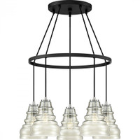 Quoizel 5-Light Earth Black Prophecy Chandelier 100w Medium Base PPY5005EK