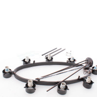 DVI DVP9028 Oil Rubbed Bronze 8-Light Single Tier Chandelier w/ Opal Glass Shade